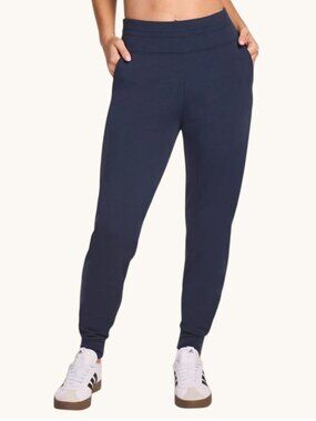 Woolx Willa Merino Wool Joggers Navy Blue Plus Size 1X Heavyweight Loungewear